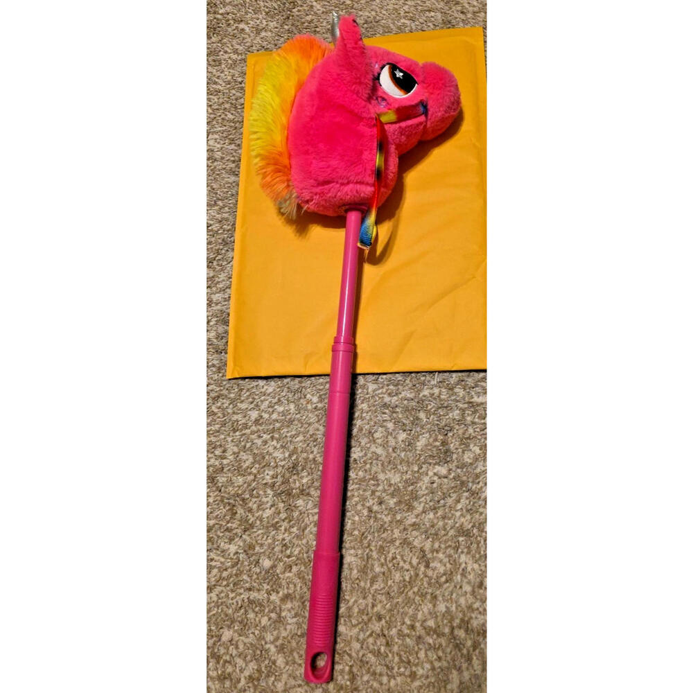 Linzy Plush (Purple) 36'' Unicorn Riding Stick Adjustable Telescopic Toy Used